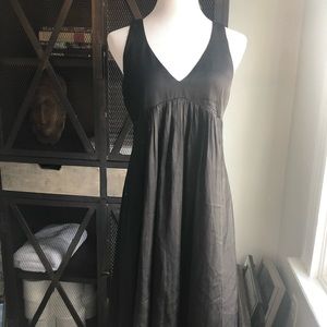Black satin Maternity Dress